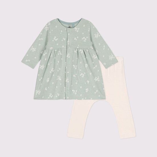 Robe & Legging en coton   Herbier        3 mois   de               Petit Bateau