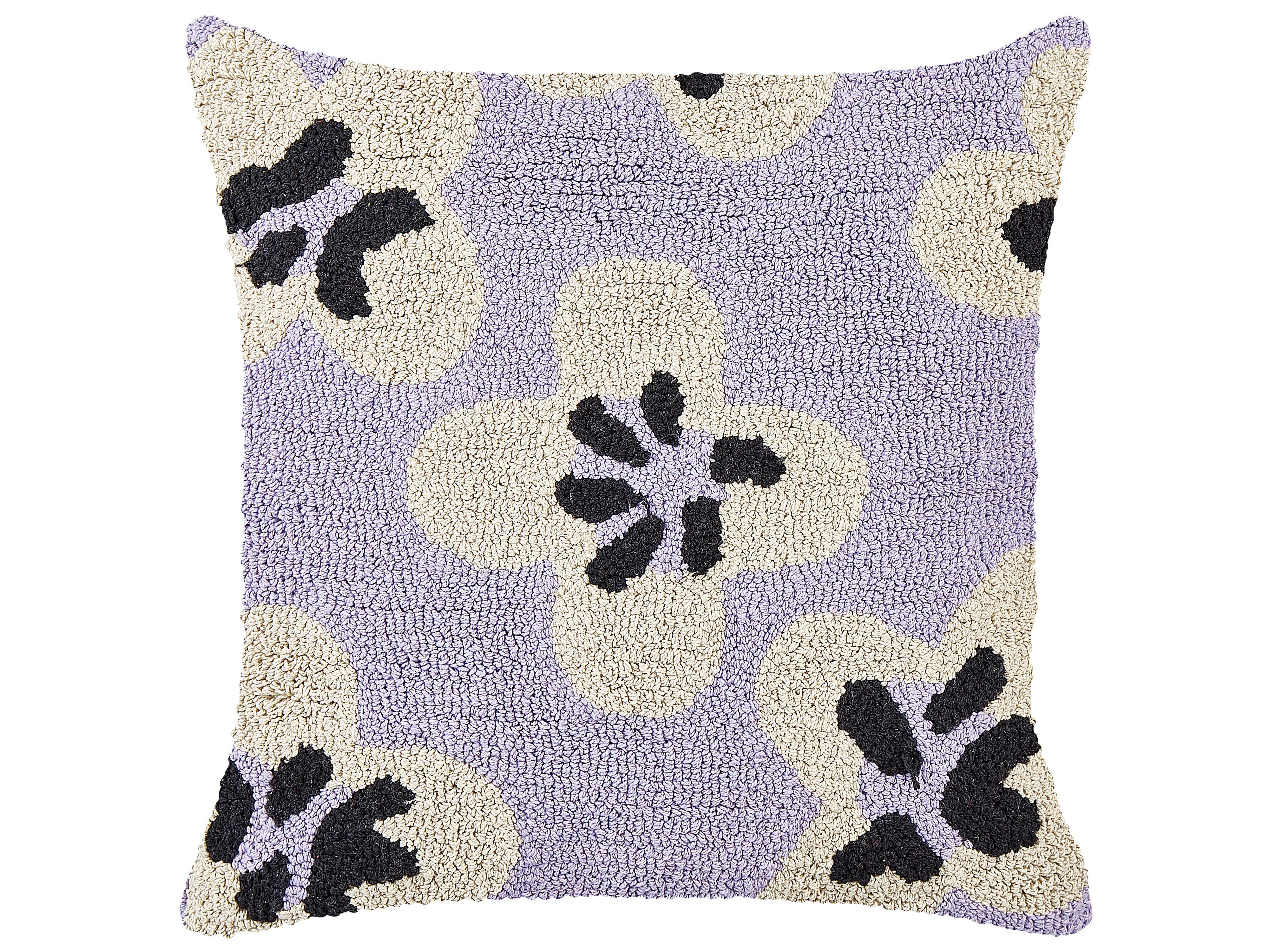 Set van 2 sierkussens SOAPWORT Katoen 45 x 45 cm Paars