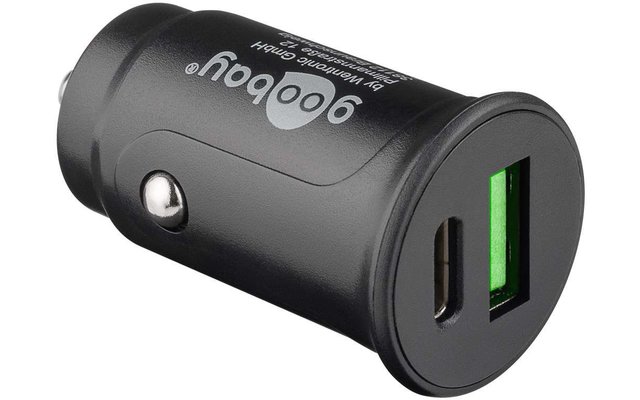 Goobay Dual-USB Auto Schnellladegerät USB-A und USB-C Power Delivery