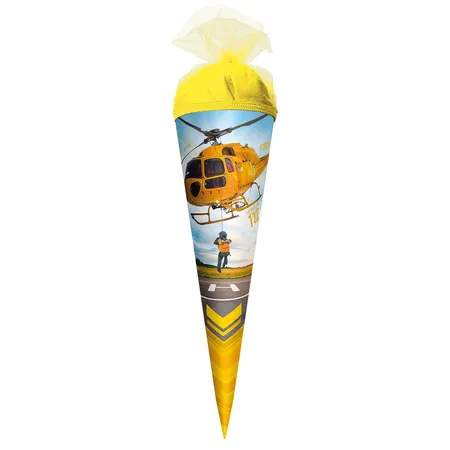 Roth Motiv-Schultüte Helikopter mit Tüllverschluss, rund, 22 cm
