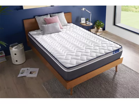 ACTISOM Matelas 90x200 Ressorts ensachés+Mémoire de forme Maxi épaisseur 7zones de confort