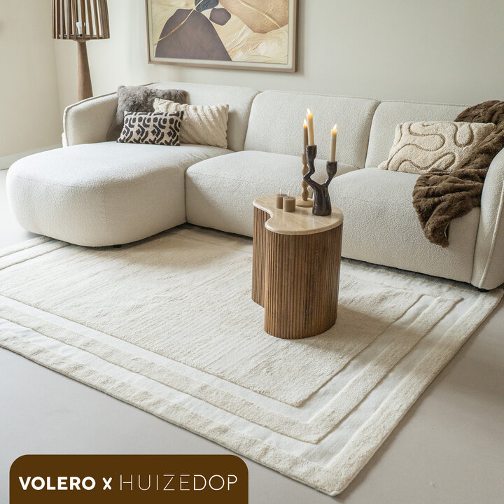 Wollen vloerkleed - Judith Border Creme