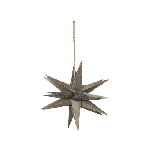 Broste Copenhagen - DECO ETOILE 'VENUS' BOIS - Gris
