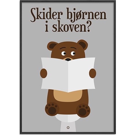 Skider bjørnen i skoven? - 30x40 cm