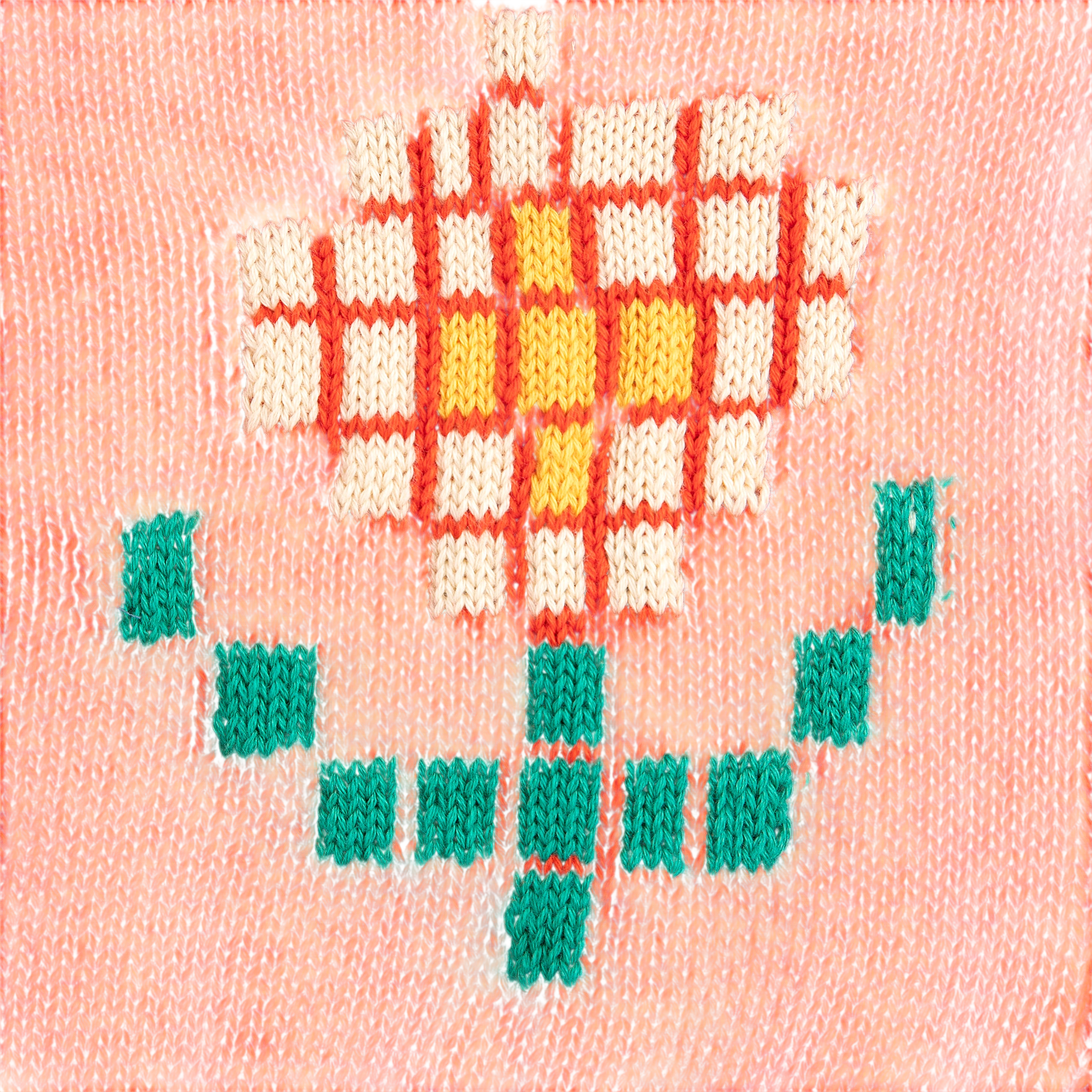 Strickjacke Pixel Daisy Red