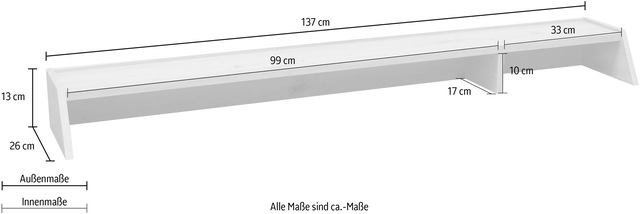 Mäusbacher Schreibtischaufsatz »Big System Office« Breite 137 cm