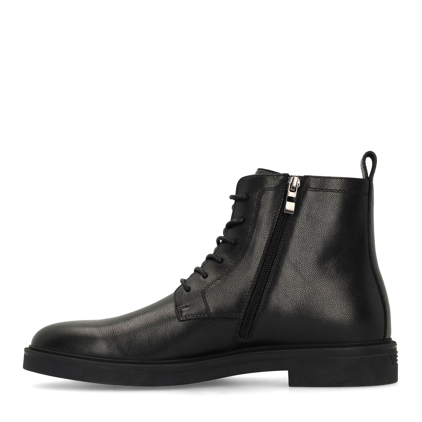Zwarte leren veterboots