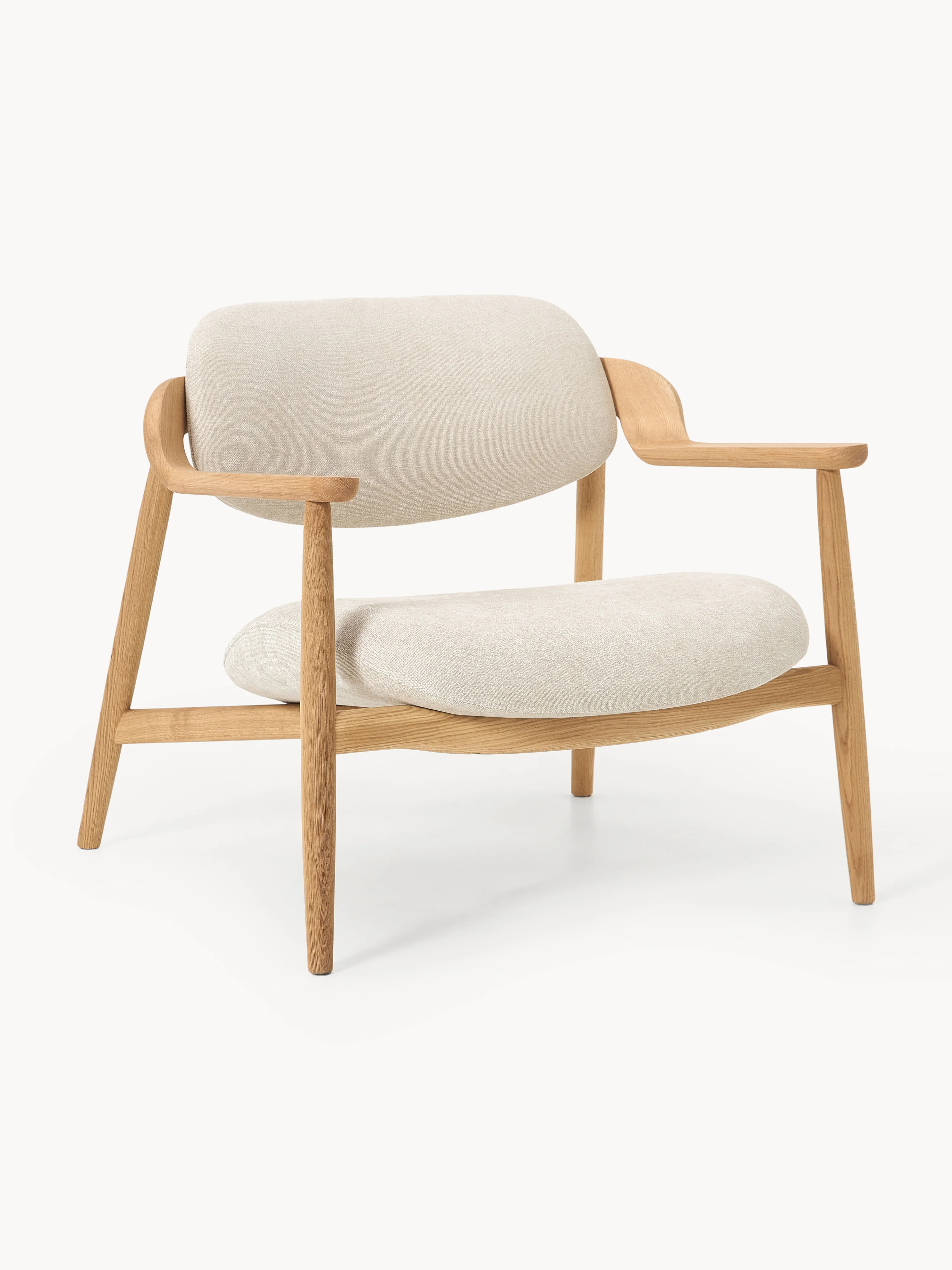 Loungefauteuil Rae van eikenhout