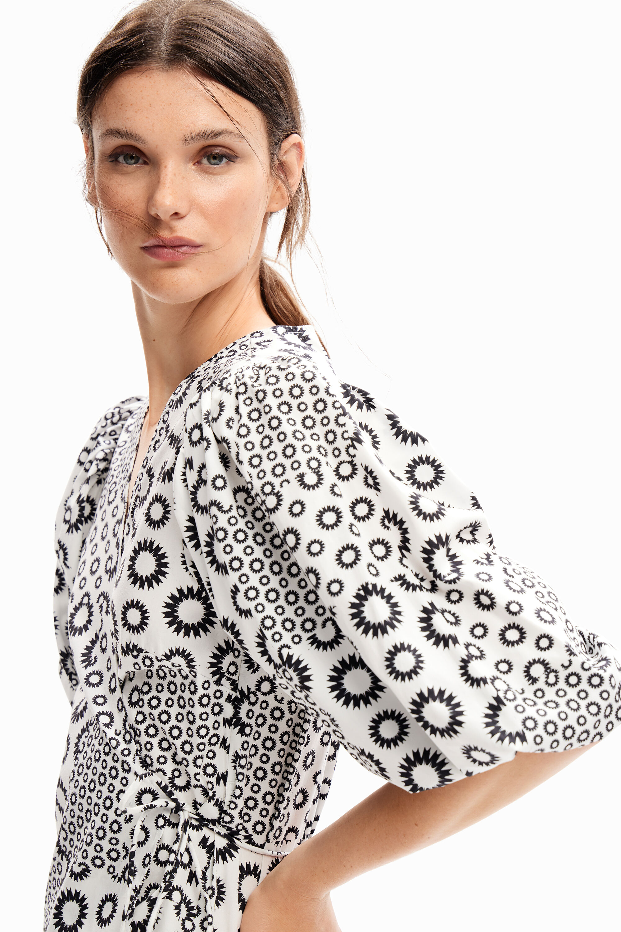 Blouse croisée patchwork