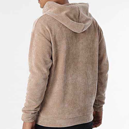 Sweat Capuche Velours UY934 Beige