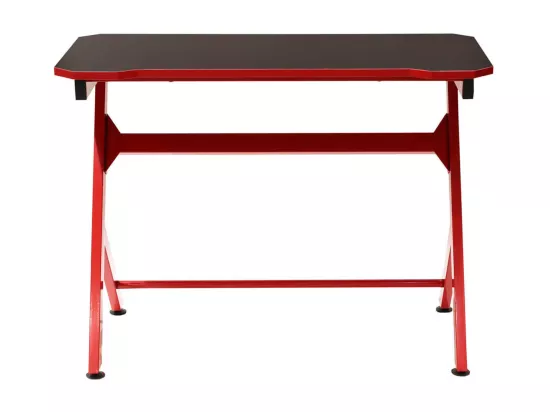 GAMING - Bureau Métallique Noir et Rouge