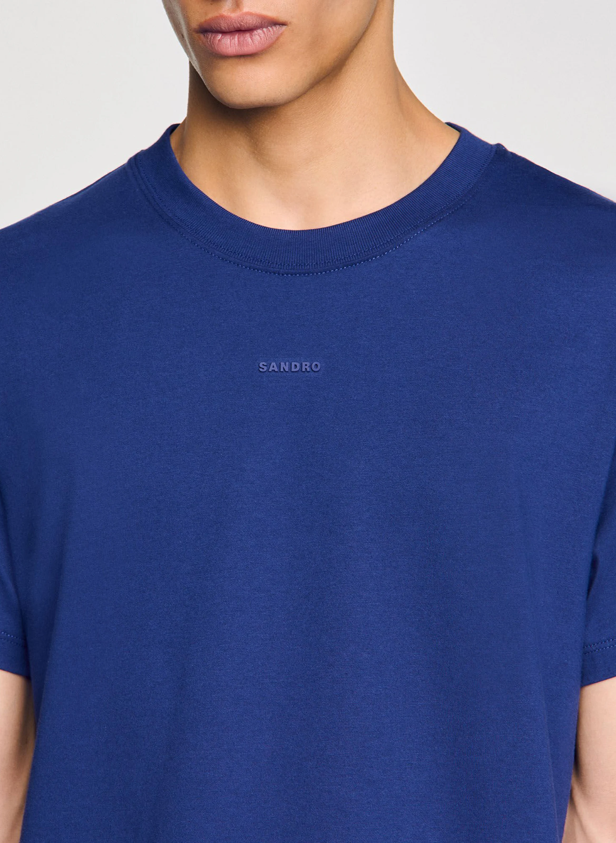 Tee-shirt droit en coton | Bleu