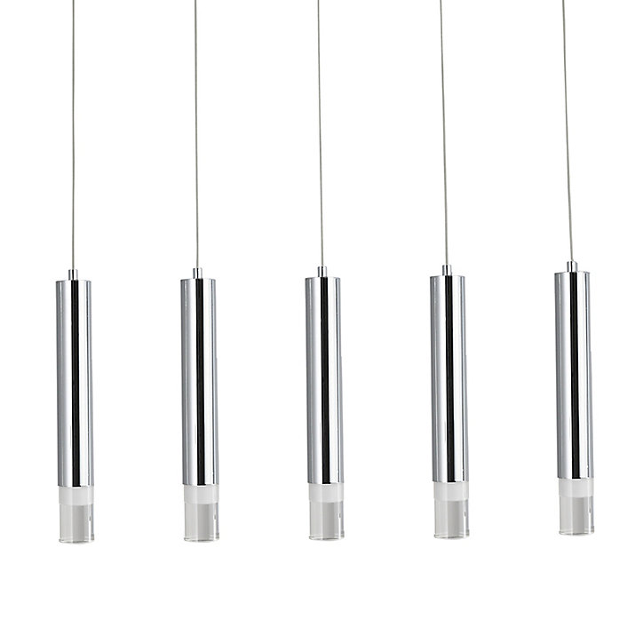 Suspension LED intégrée Rossak 2500lm 27W IP20 GoodHome argent