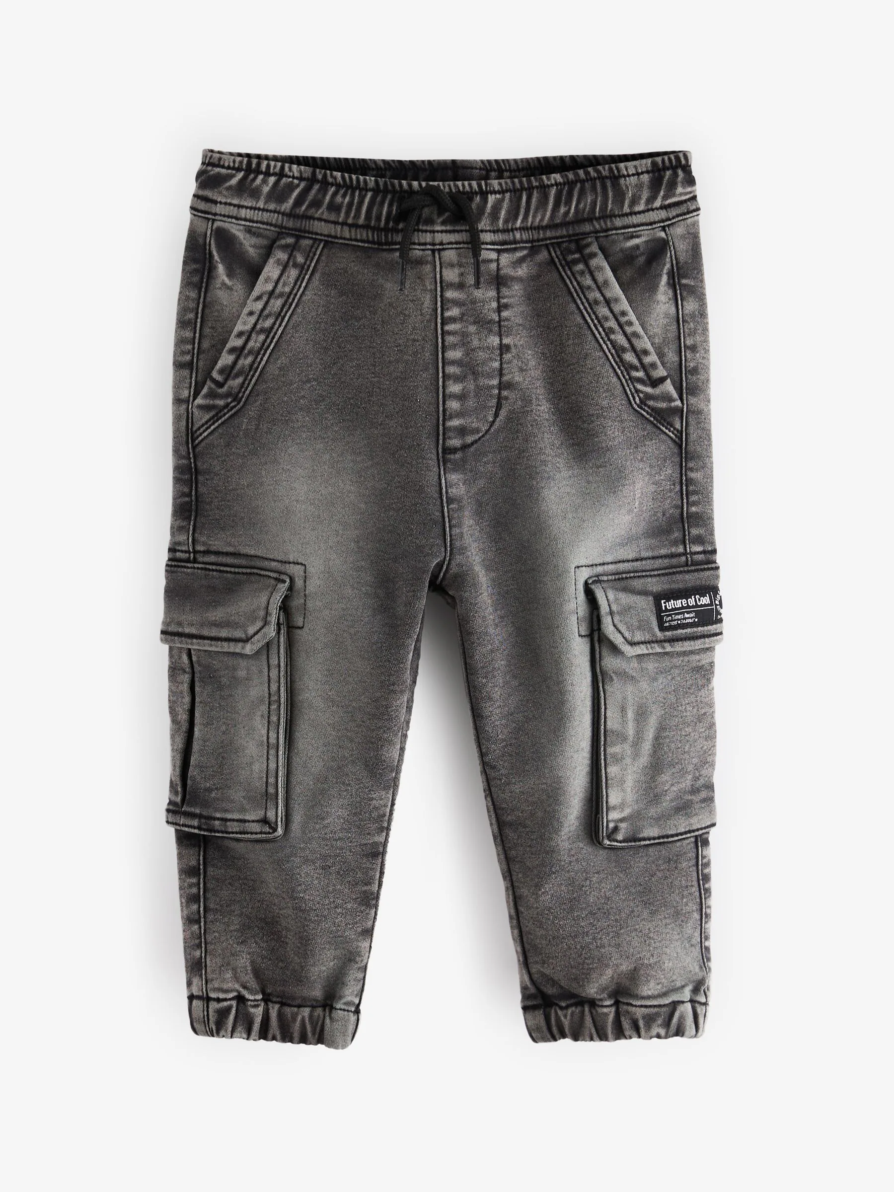 Grijs denim - Comfortabele cargojeans (3 mnd-7 jr)