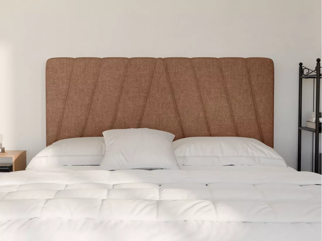 Tête de lit 150 cm - Tissu - Terracotta - LIDAMA de Pascal Morabito