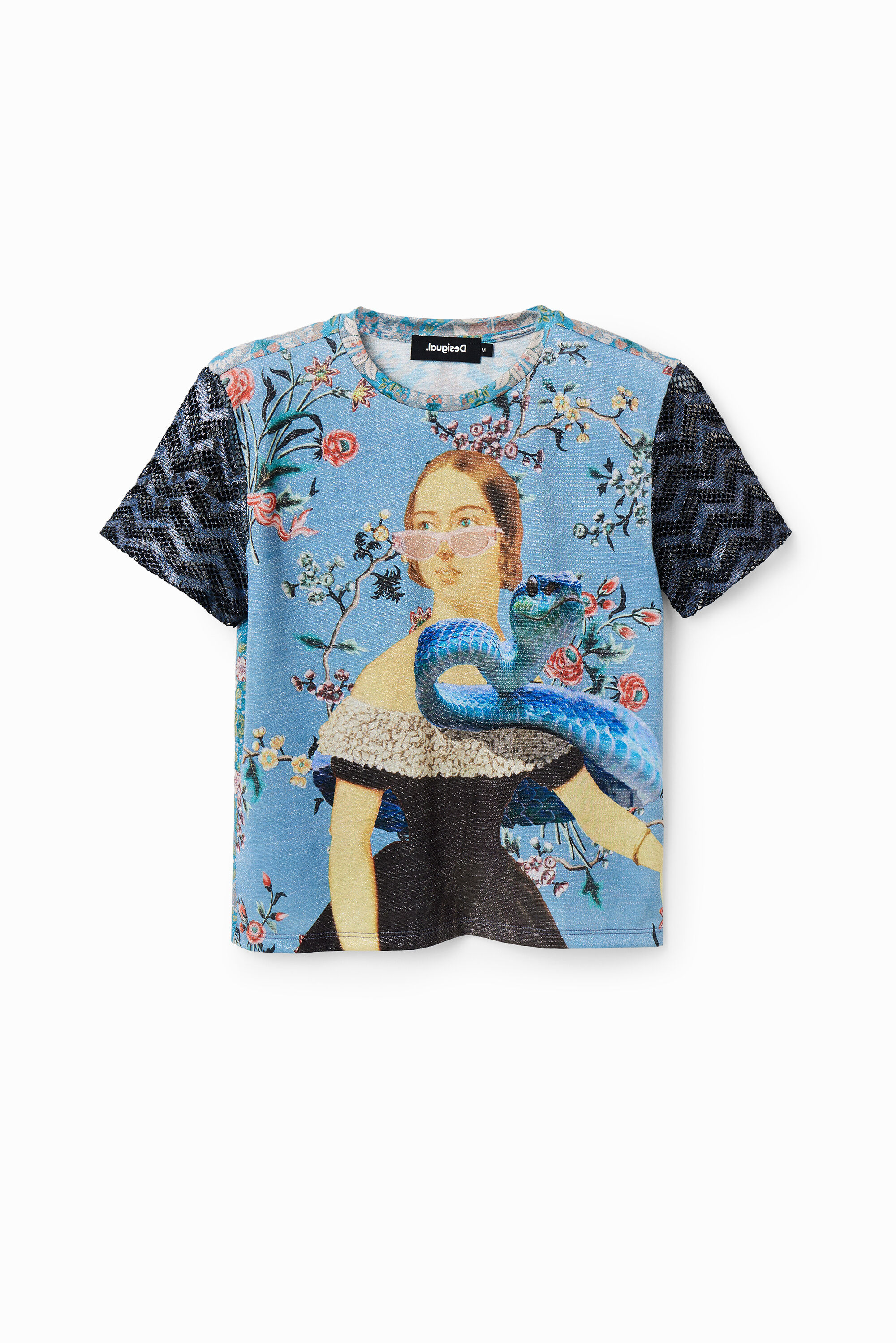 T-shirt collage maille