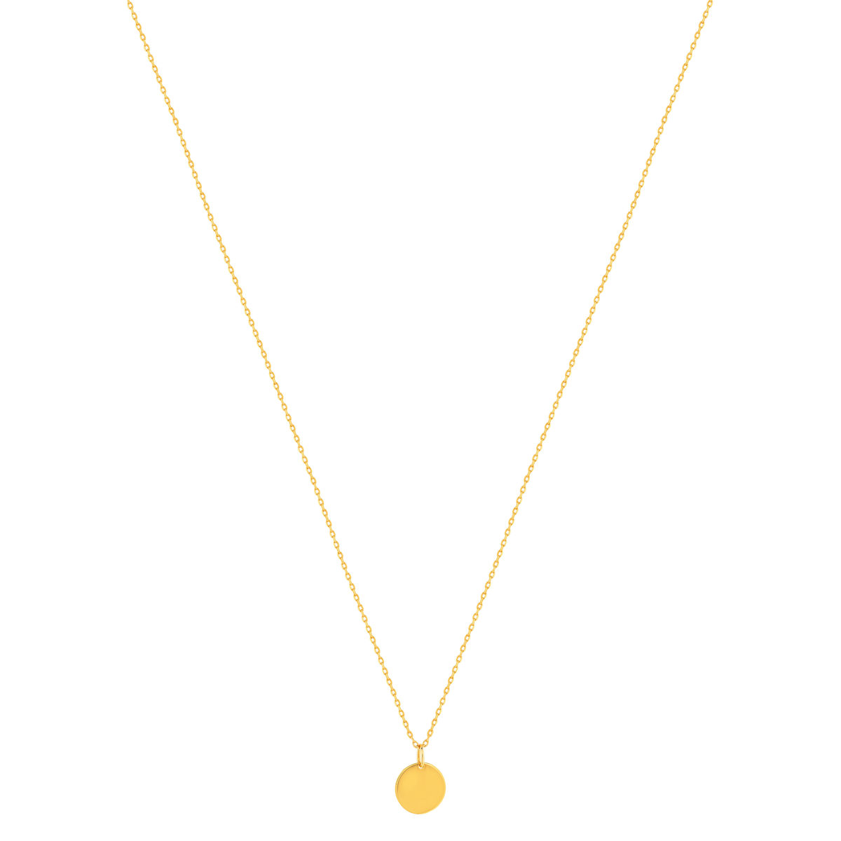 Collier plaqué or jaune médaille 48 cm