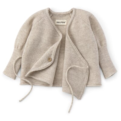 Baby-Wickeljacke Merinowolle, Beige