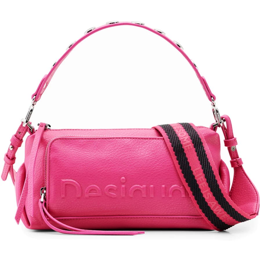 Desigual Half Logo Urus - Schultertasche 22 cm fuchsia