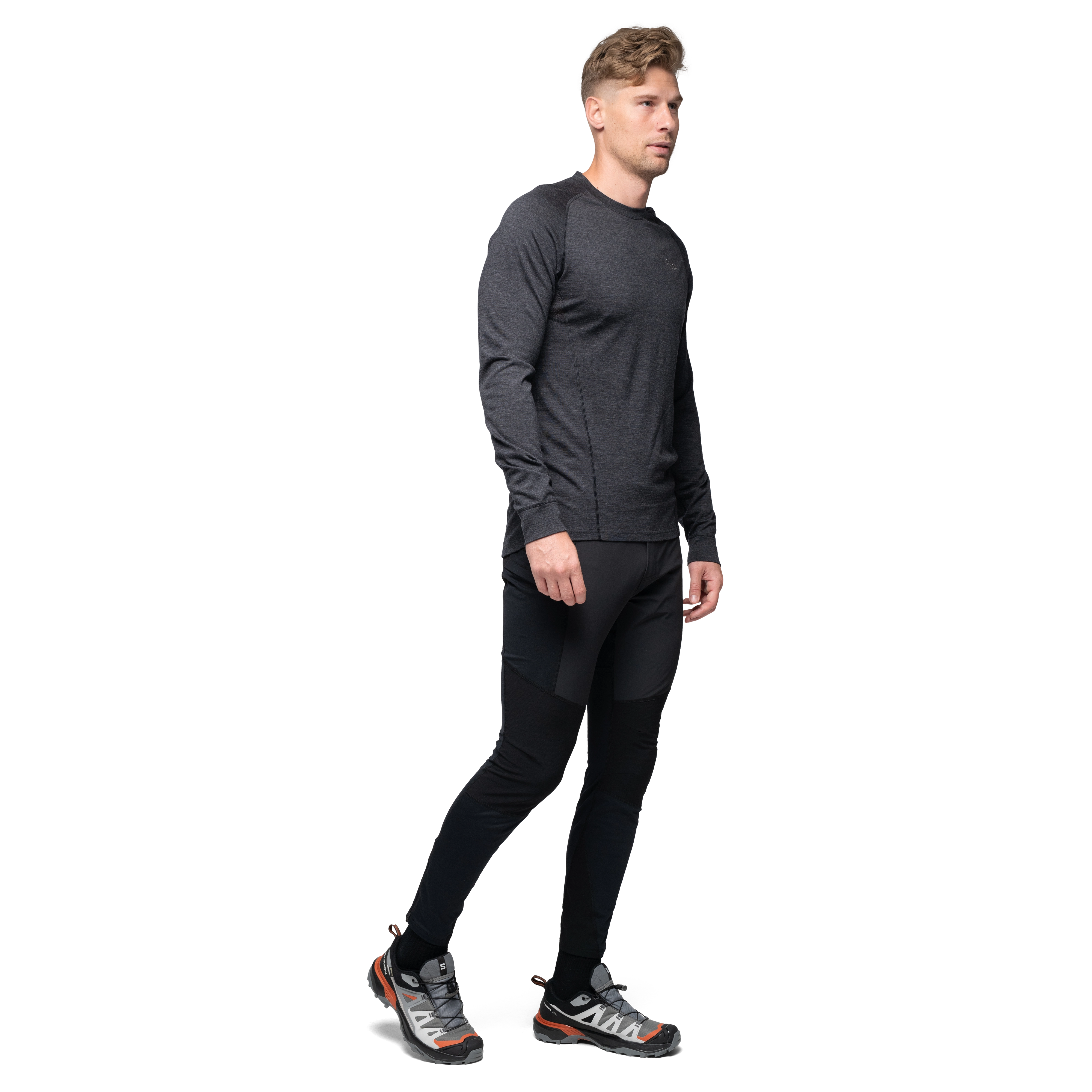 Inner:Pure Long Sleeve Solid Charcoal