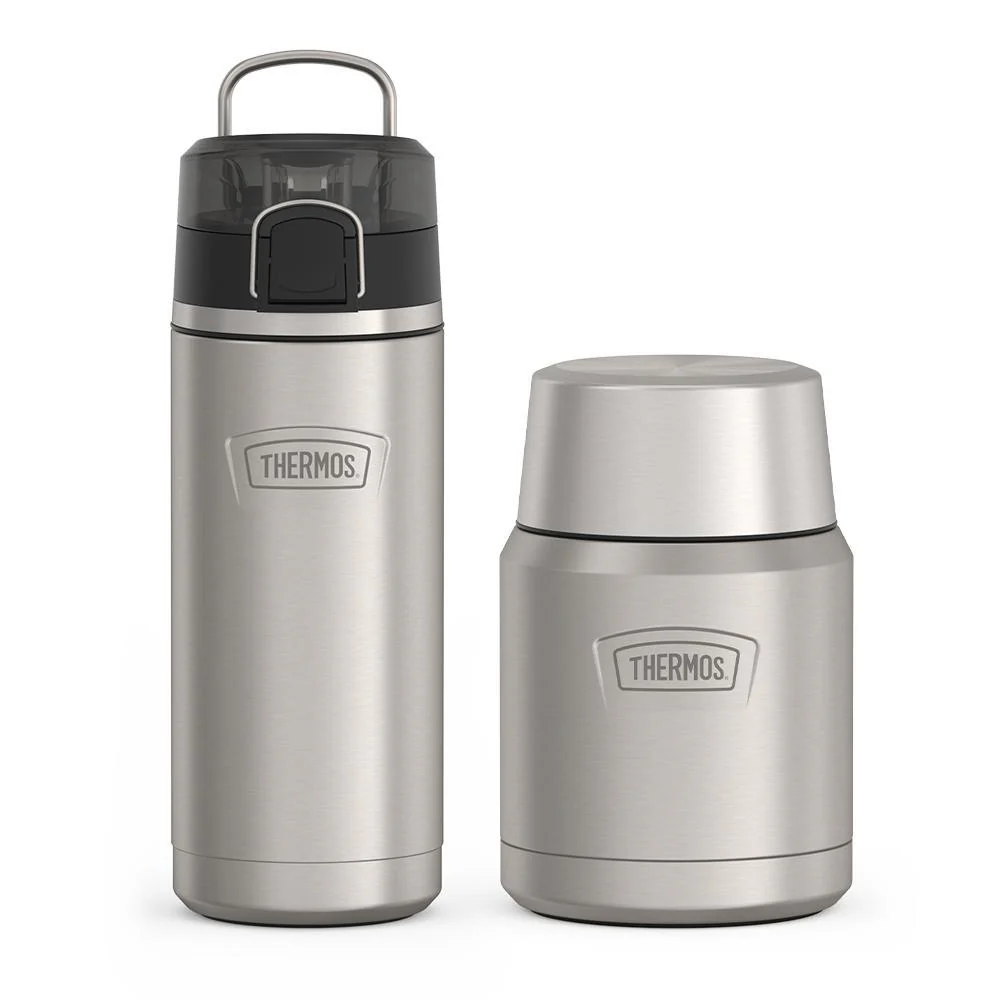 18ozICON™ KIDS WATER BOTTLE WITH SPOUT LID - MATTE STAINLESSSTEEL,16oz ICON™ FOODJAR - MATTE STAINLESS STEEL