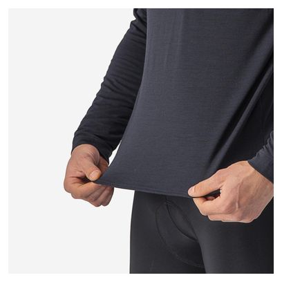 Maillot Manches Longues Castelli Unlimited Merino Noir/Gris