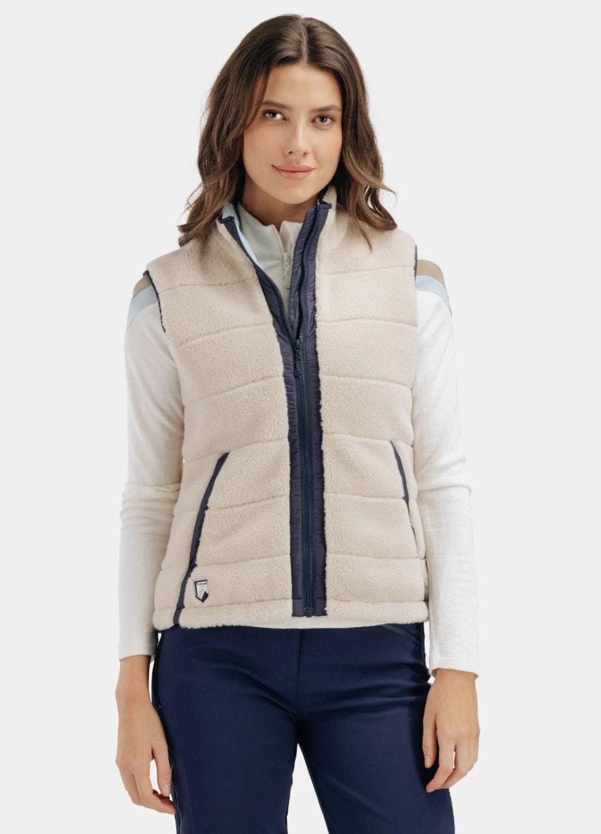 WoolLand Nusfjord Fleece Vest, Dame<br>Fleecevest i deilig teddy-stil!
