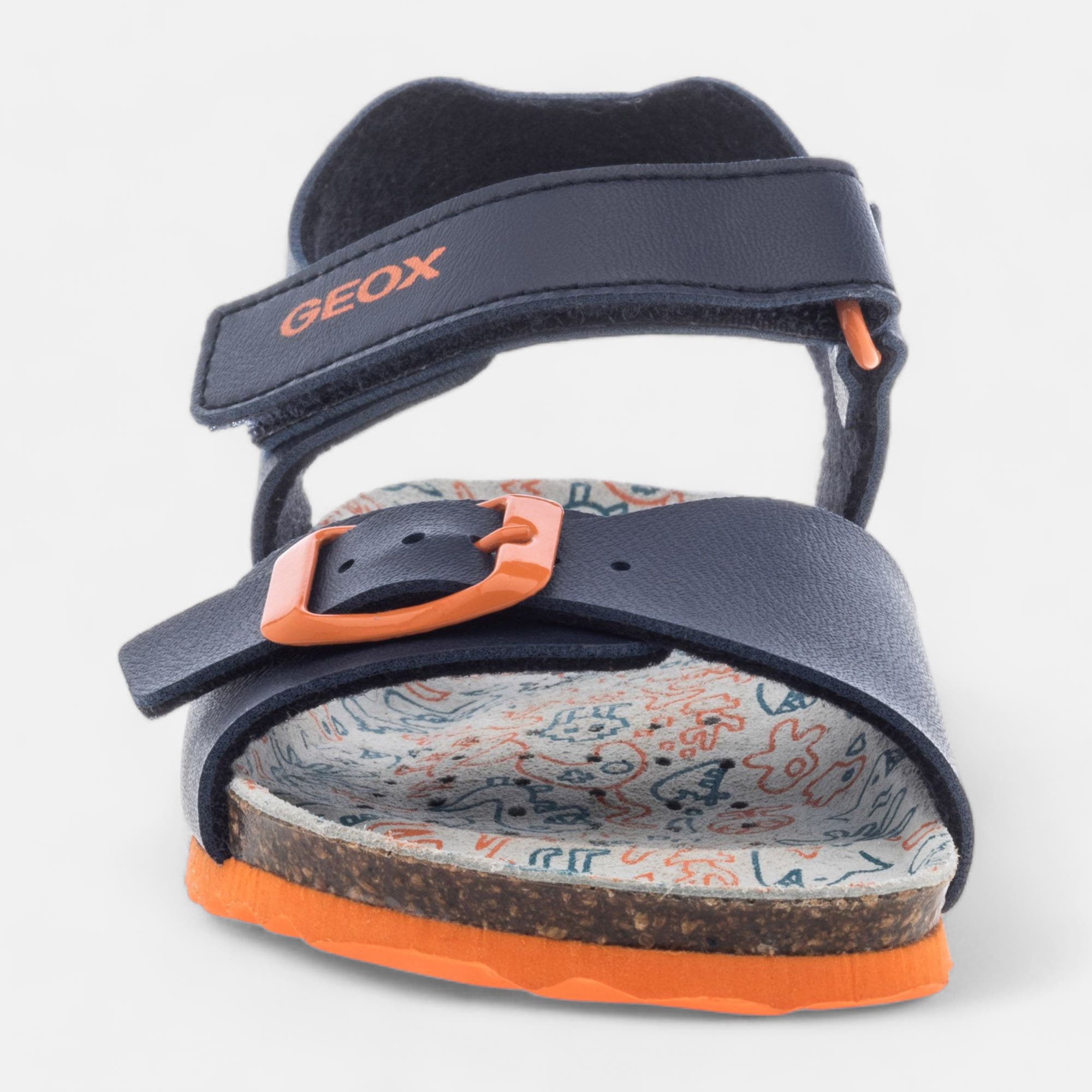 Mules semelle liège Garçon bleu marine