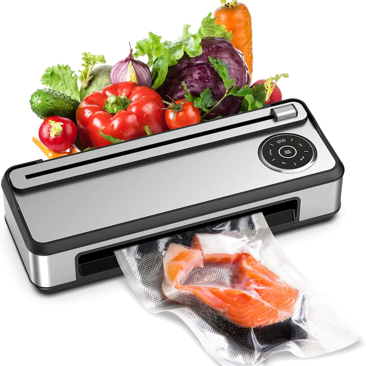 Machine Sous Vide Alimentaire avec Fonctions de Préchauffage gris noir