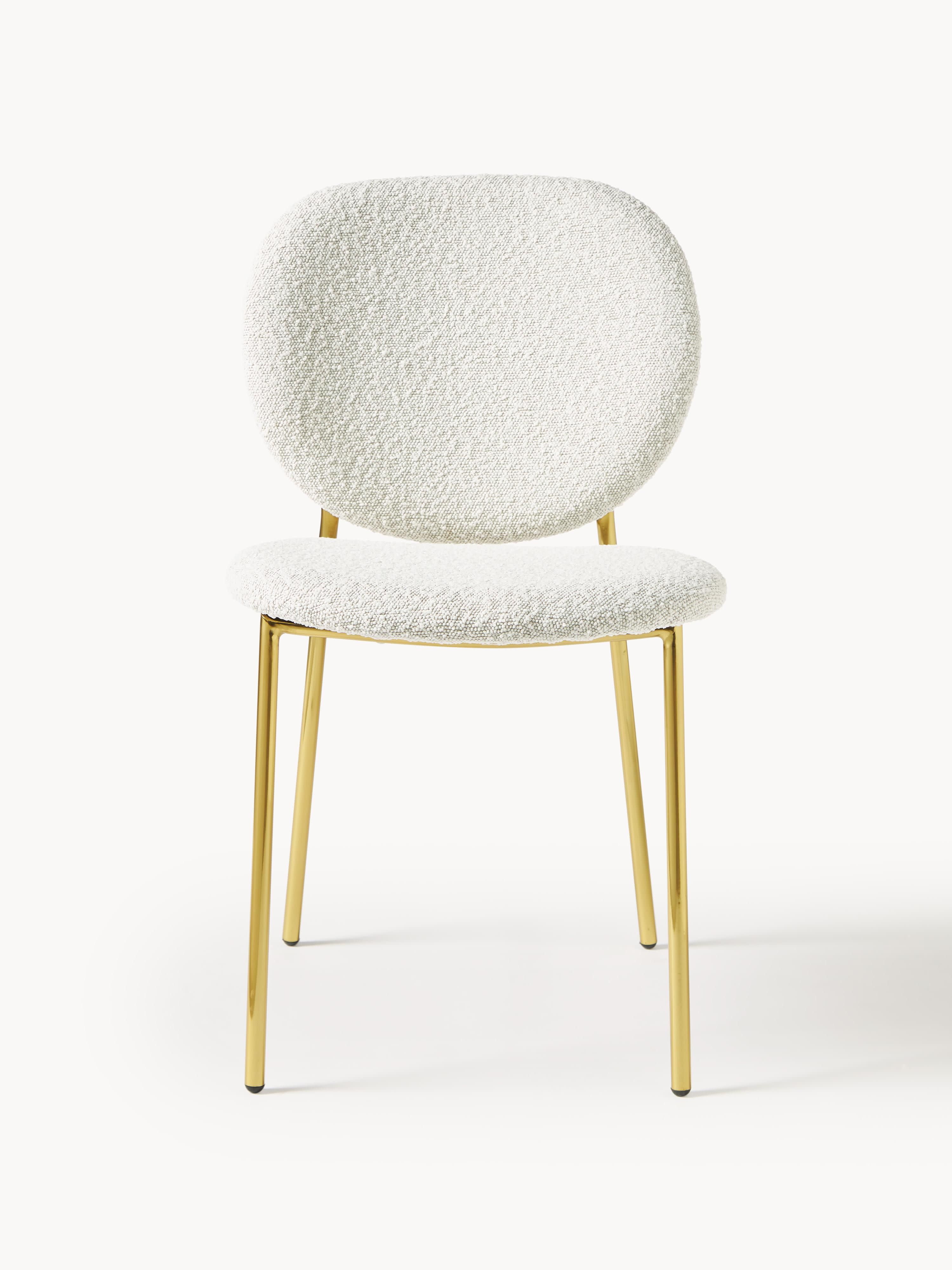 Bouclé gestoffeerde stoelen Ulrica, 2 stuks