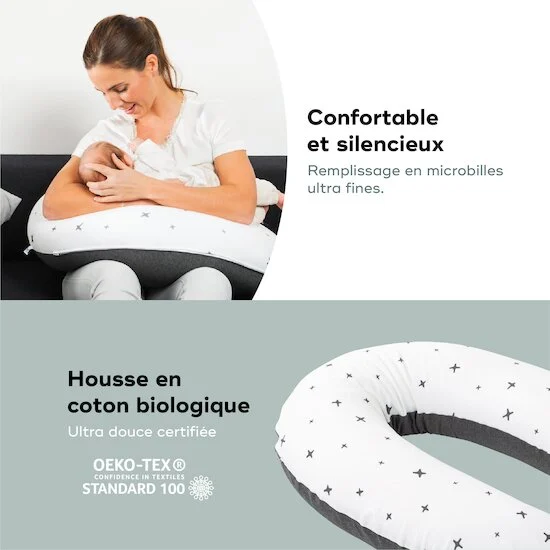 Coussin de maternité doomoo Buddy   Grey Stars        de               Babymoov