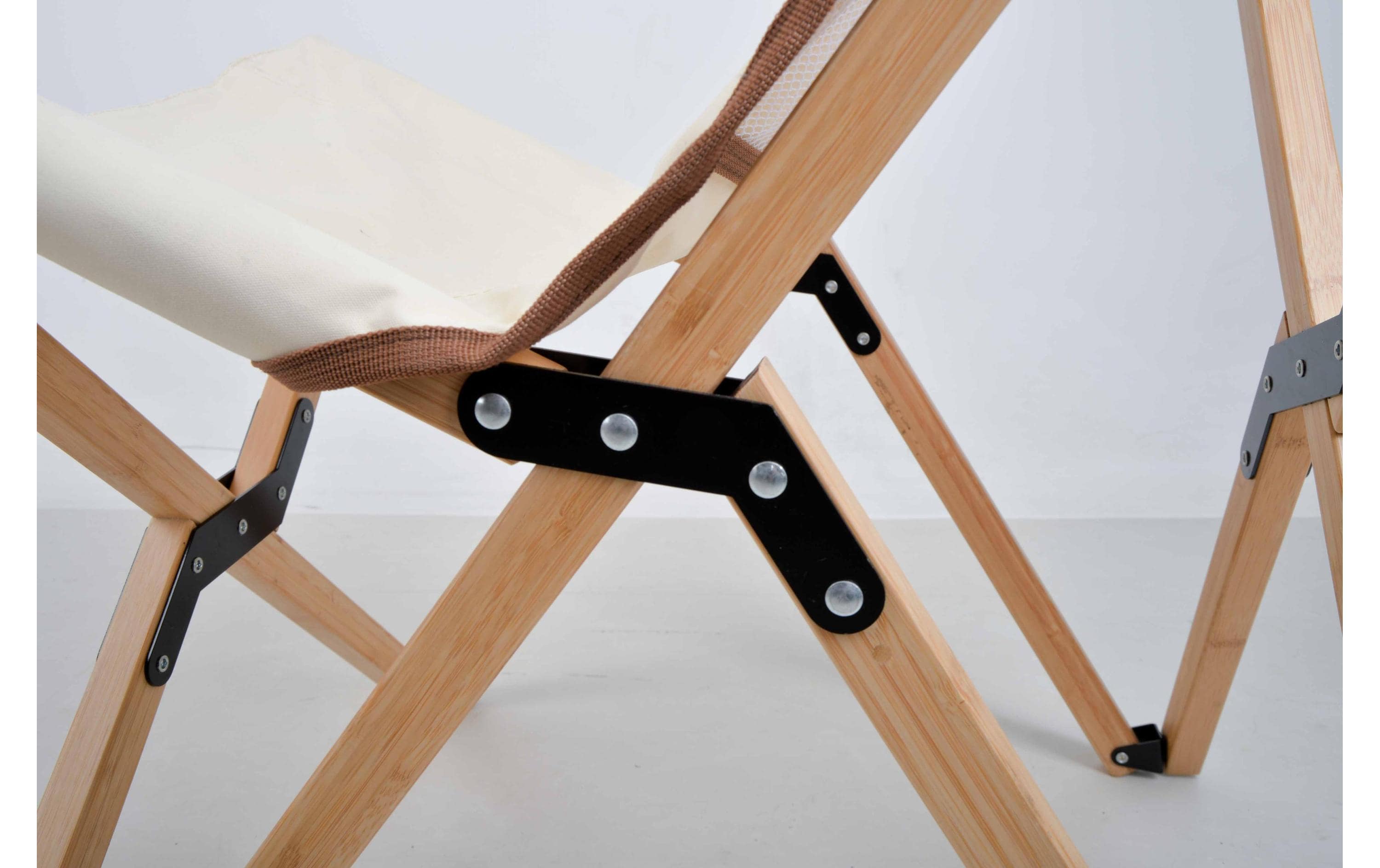 Bamboo Canvas Chair BraunCampingstuhl