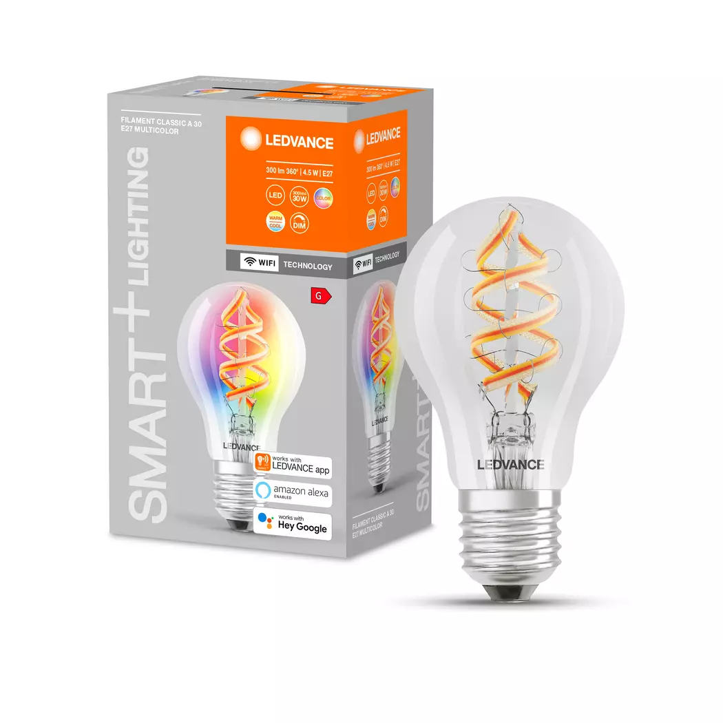 LED-Birnenform E27/4,5 Watt/Energie G