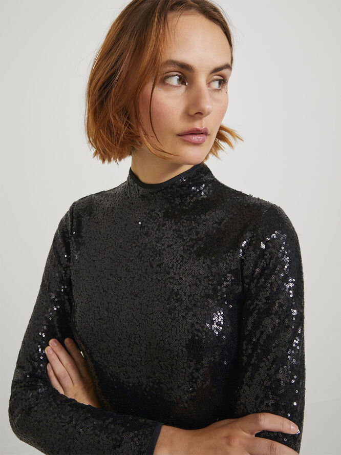 JJXX JXISLA SEQUIN LS TOP WVN Sort