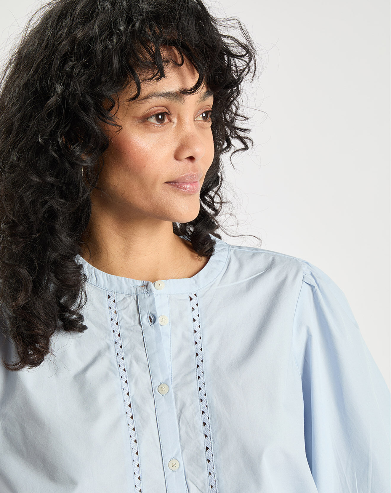 Tommy Hilfiger Blouse crafted Henley bleu ciel