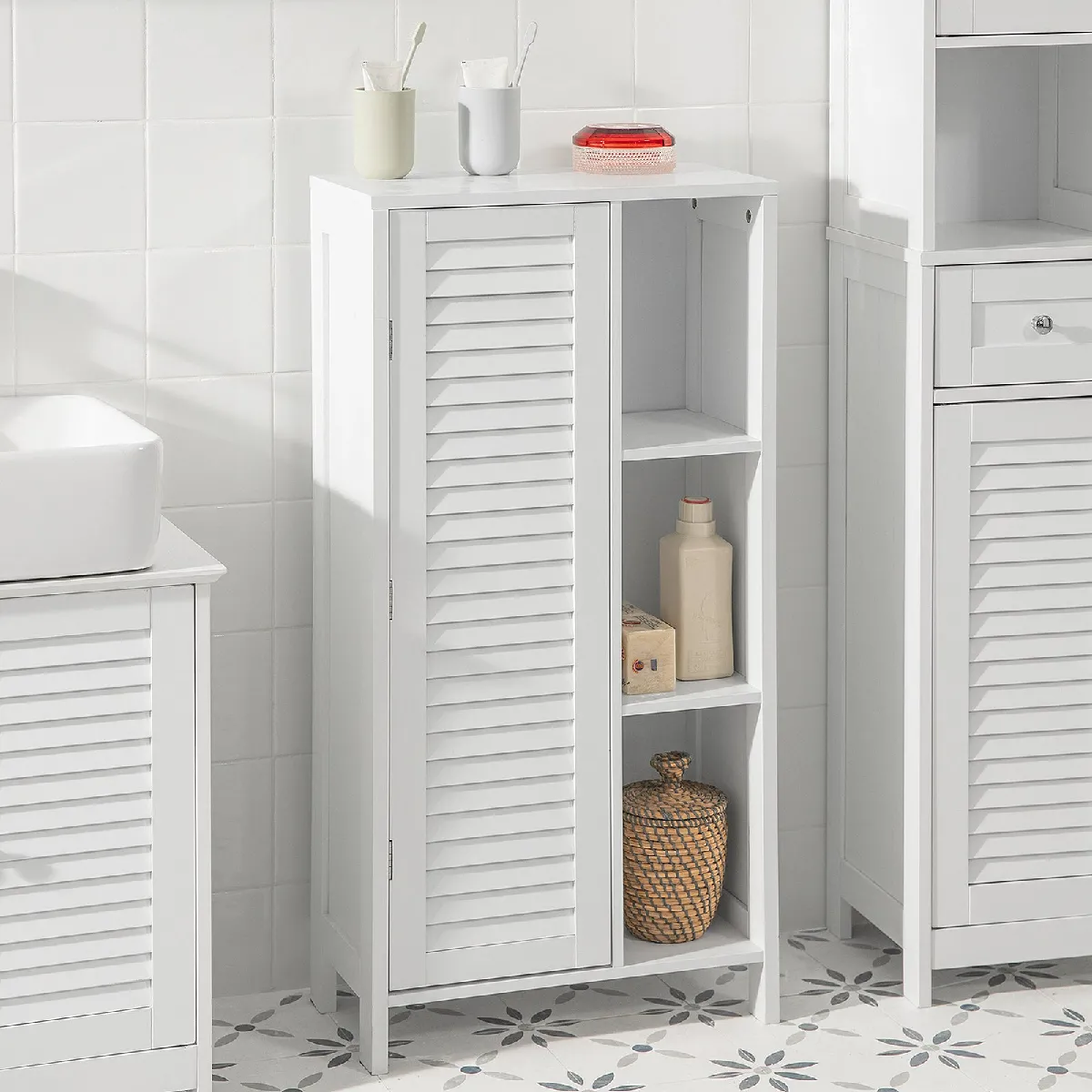 SoBuy BZR39-W Meuble bas Compact