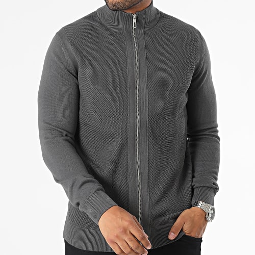 Pull Zippé 1038201-XX-10 Gris Anthracite