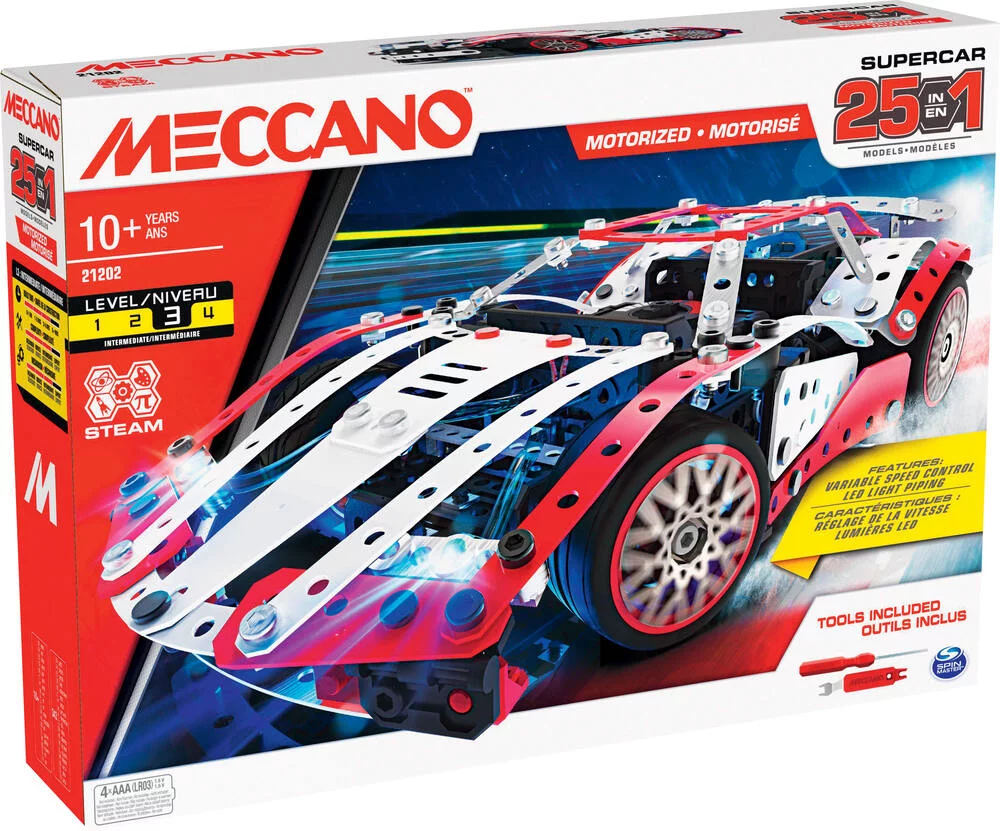 MECCANO - SUPERCAR  25 MODELES MOTORISES
