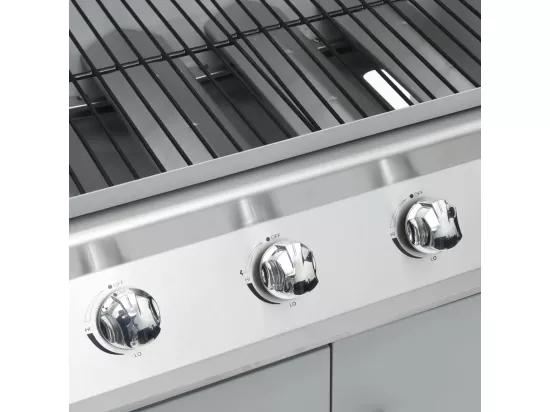 Barbecue à gaz 4+1 zones de cuisson Argenté Inox