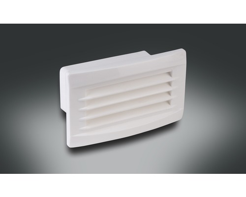 Rotheigner buitenrooster wit met directe aansluiting, 111x54 mm, met terugslagklep