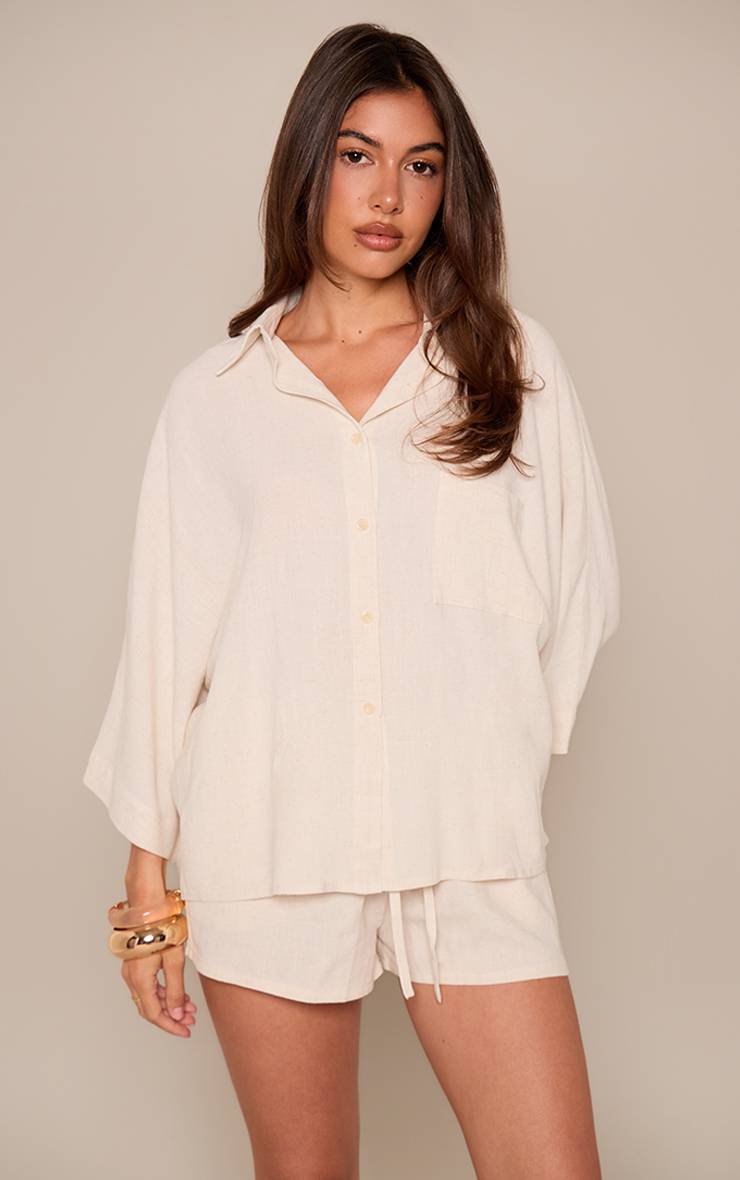 Amande Ensemble Chemise Oversize En Lin Coordonné