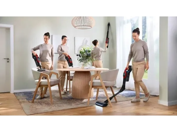 Bosch BCS1041PET, Stick vakuum, Poseløs, Sort, Rød, 0,4 L, Dry, HEPA