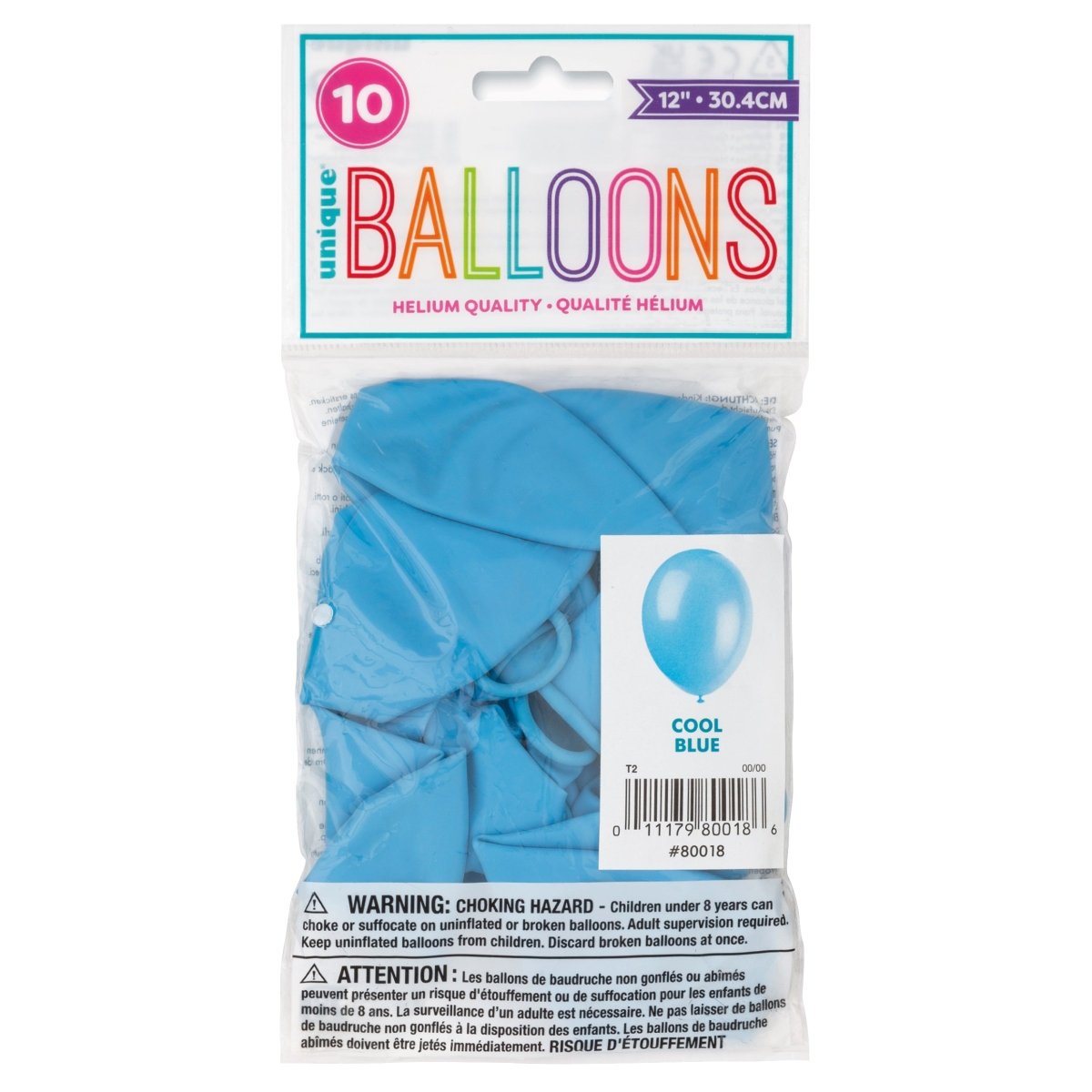 Lichtblauwe Ballonnen Matellic 30cm 10st