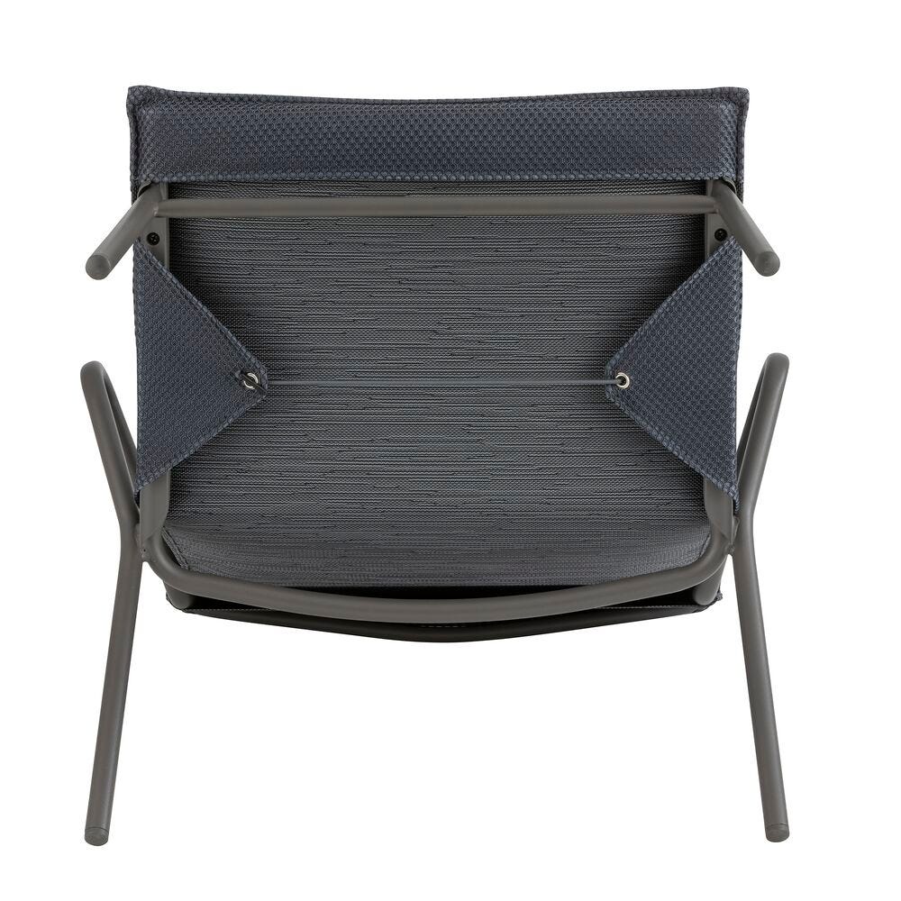 Gepolsterter niedriger Loungesessel mit großem Sitzkomfort Vence BeComfort® Grau Dark Grey