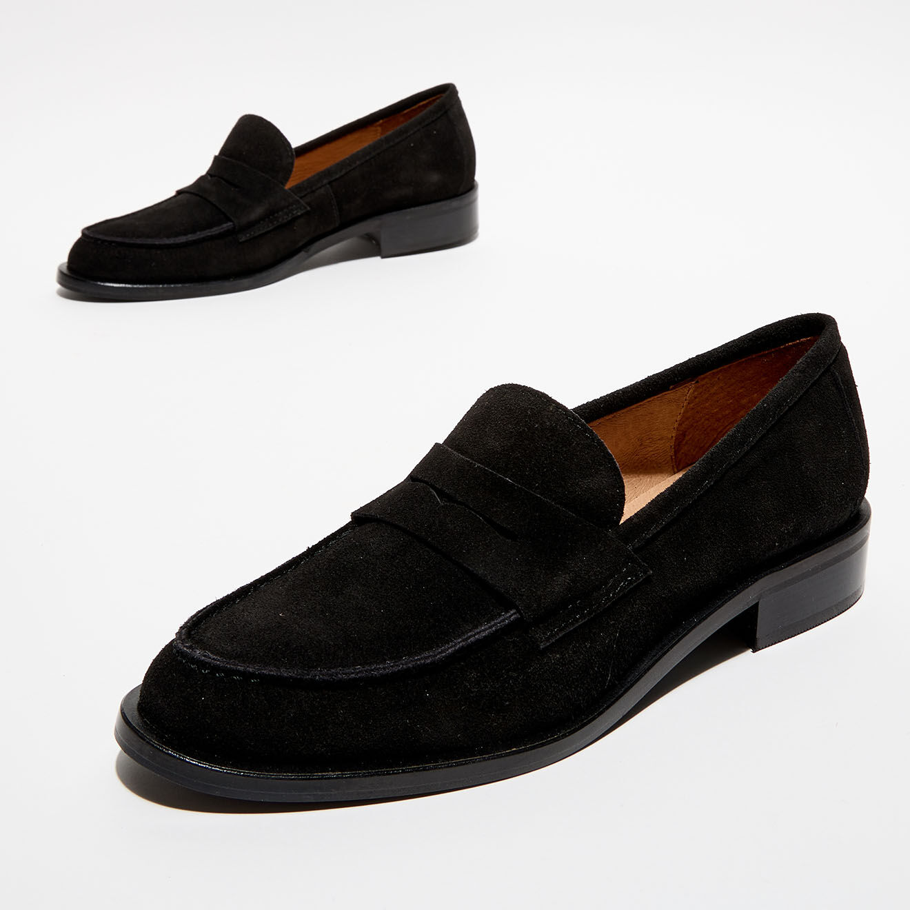 Apologie Mocassins en Velours de Cuir Juliette noirs