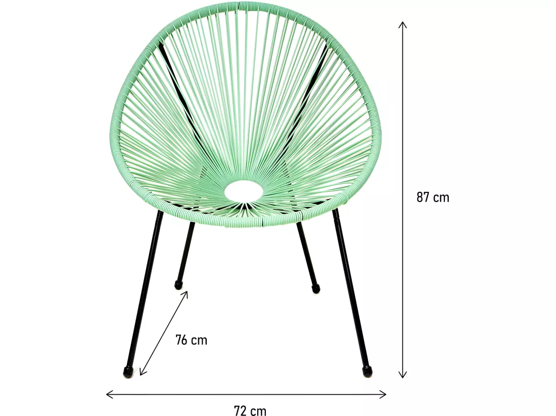 Lot de 2 fauteuils de jardin 
