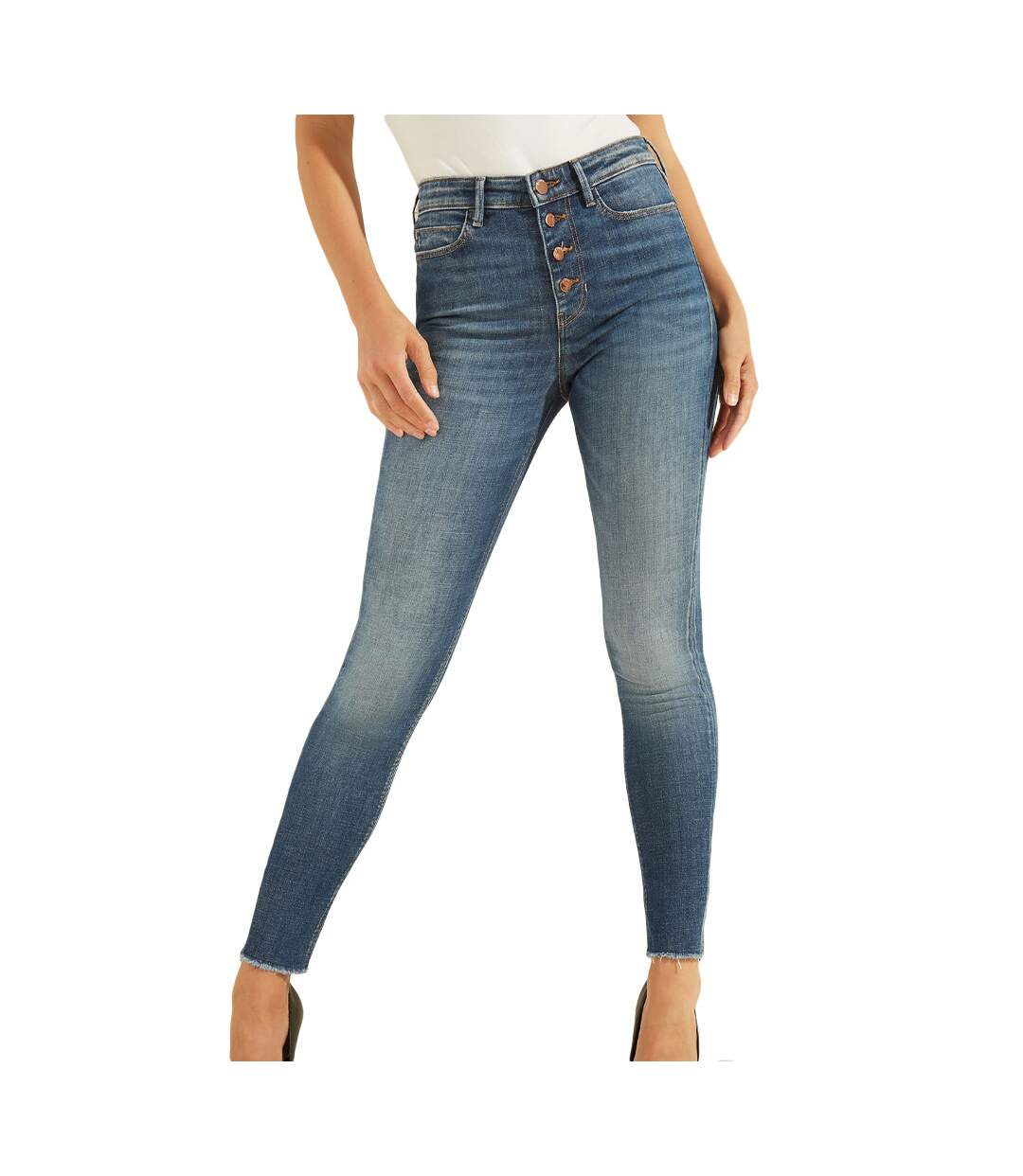 Jean Skinny Bleu Femme Guess 1981 Exposed