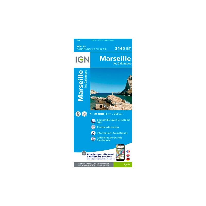 Marseille / Les Calanques - Carte topographique