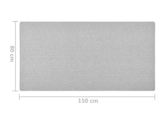 Tapis de couloir gris clair 80x150 cm