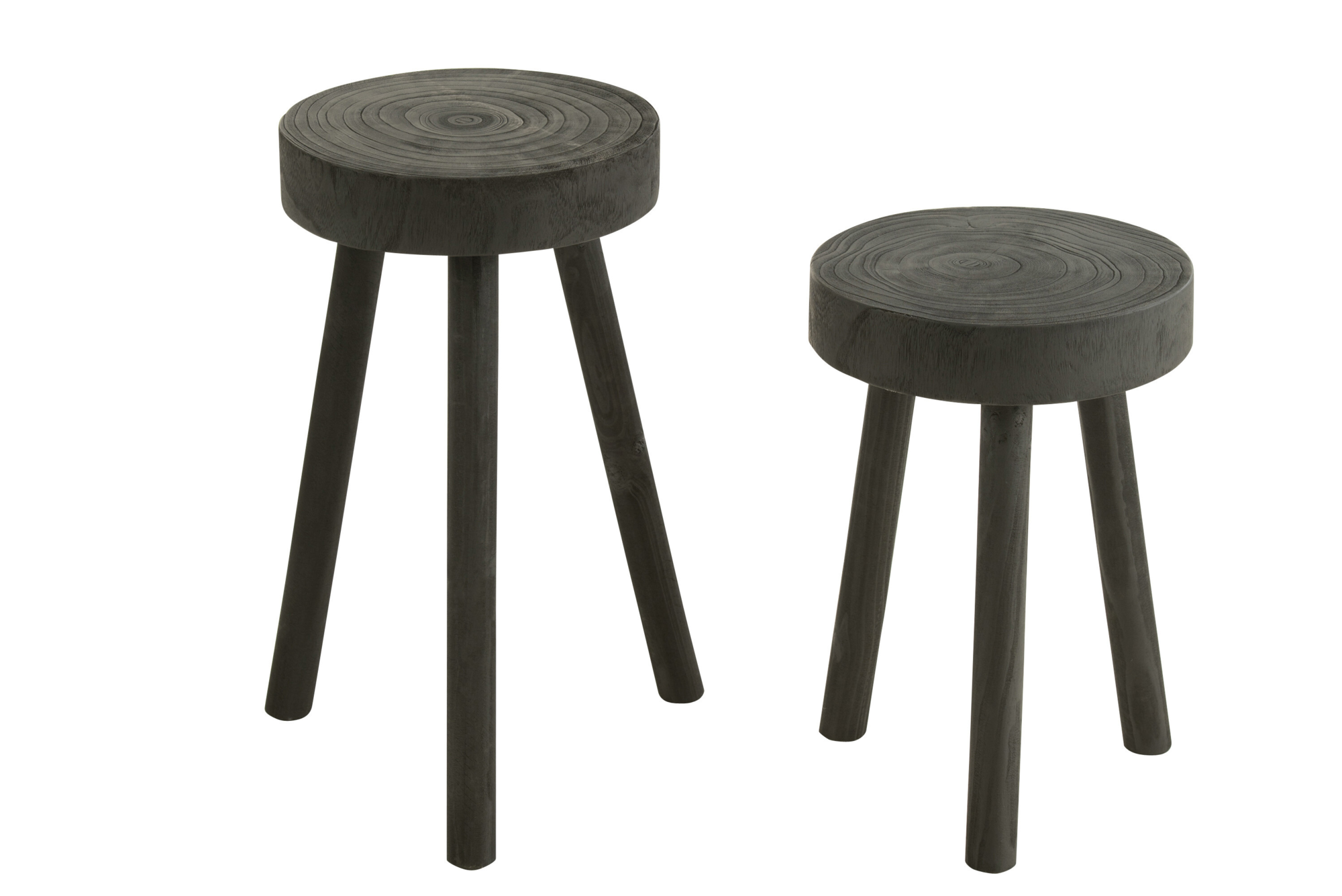 Krukje Paulownia zwart set van 2 stuks #1